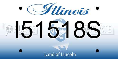 I51518S Illinois License Plate
