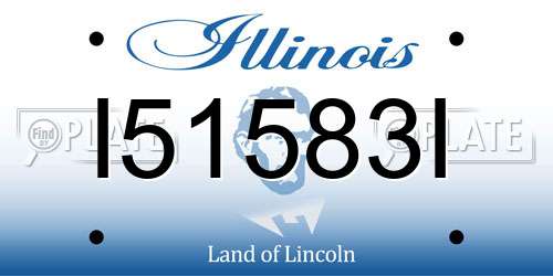 I51583I Illinois License Plate