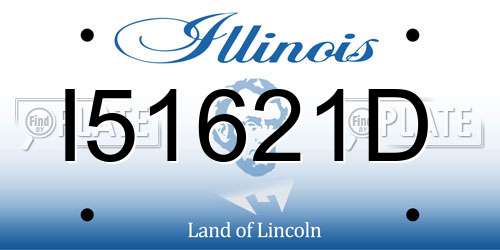 I51621D Illinois License Plate