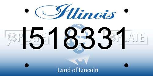 I518331 Illinois License Plate