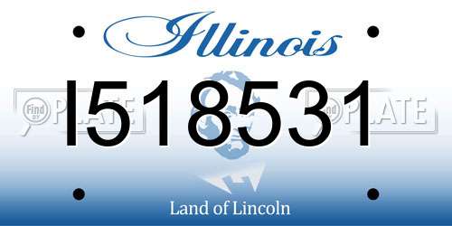 I518531 Illinois License Plate