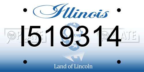 I519314 Illinois License Plate
