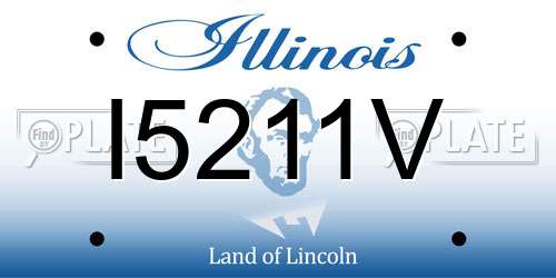 I5211V Illinois License Plate