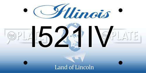 I521IV Illinois License Plate