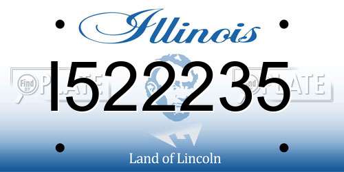 I522235 Illinois License Plate