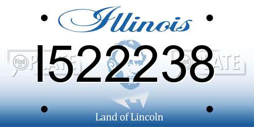 I522238 Illinois License Plate