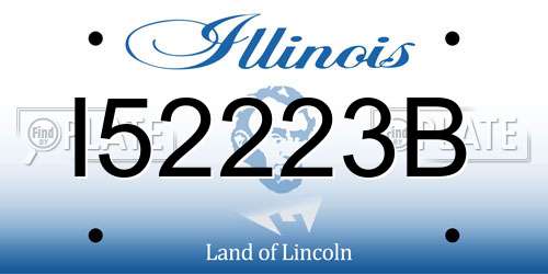 I52223B Illinois License Plate