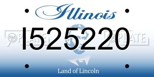 I525220 Illinois License Plate