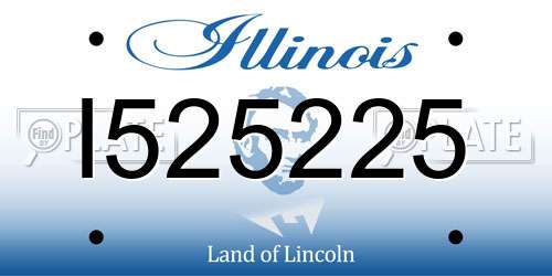I525225 Illinois License Plate