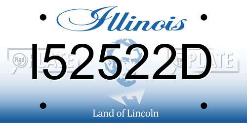 I52522D Illinois License Plate
