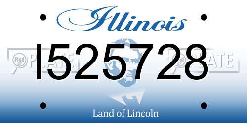 I525728 Illinois License Plate