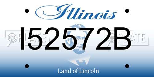 I52572B Illinois License Plate