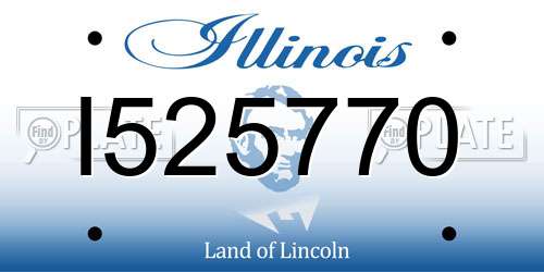 I525770 Illinois License Plate