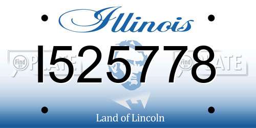 I525778 Illinois License Plate