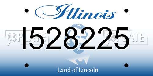 I528225 Illinois License Plate