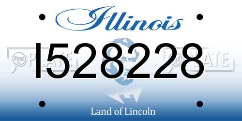 I528228 Illinois License Plate