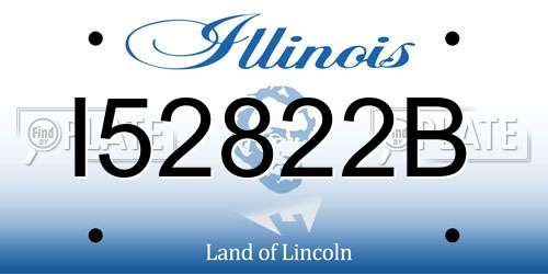 I52822B Illinois License Plate