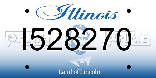 I528270 Illinois License Plate