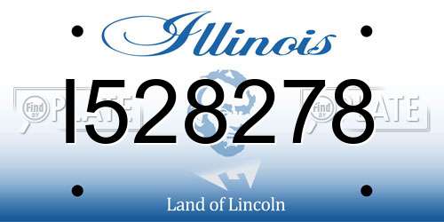 I528278 Illinois License Plate