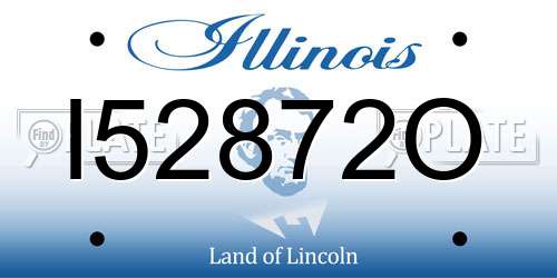 I52872O Illinois License Plate