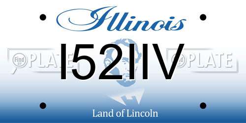 I52IIV Illinois License Plate