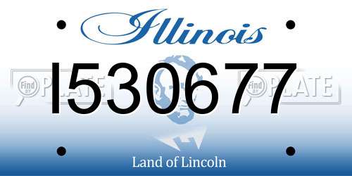 I530677 Illinois License Plate