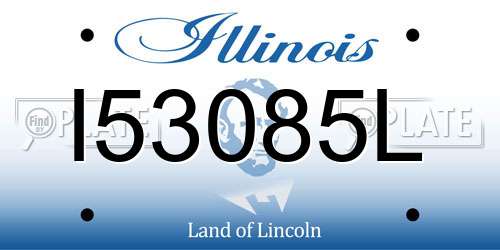 I53085L Illinois License Plate