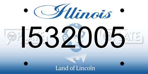 I532005 Illinois License Plate