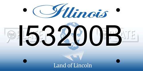 I53200B Illinois License Plate