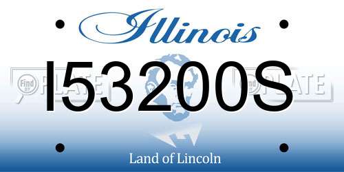 I53200S Illinois License Plate