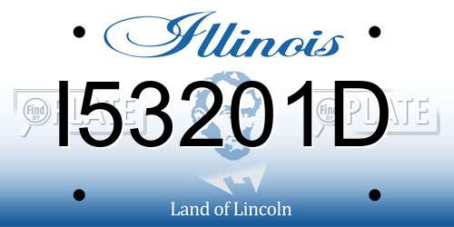 I53201D Illinois License Plate