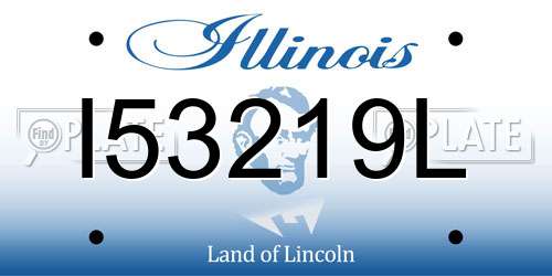 I53219L Illinois License Plate