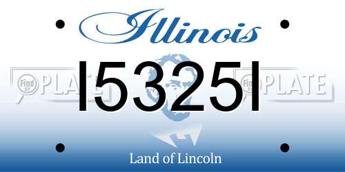 I5325I Illinois License Plate