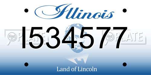 I534577 Illinois License Plate