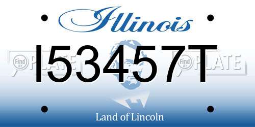 I53457T Illinois License Plate