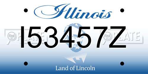 I53457Z Illinois License Plate
