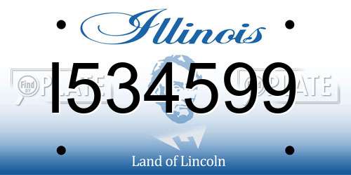 I534599 Illinois License Plate