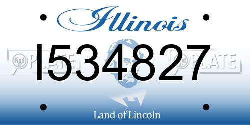 I534827 Illinois License Plate