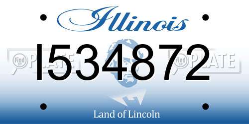 I534872 Illinois License Plate