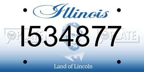 I534877 Illinois License Plate