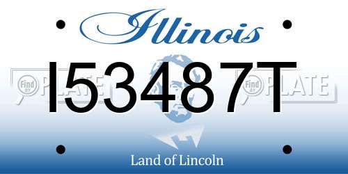 I53487T Illinois License Plate