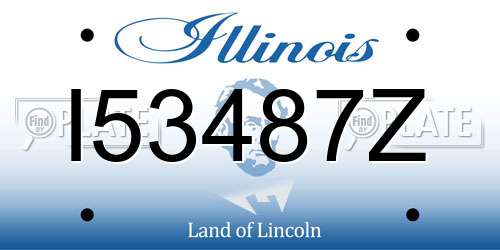 I53487Z Illinois License Plate
