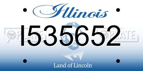 I535652 Illinois License Plate