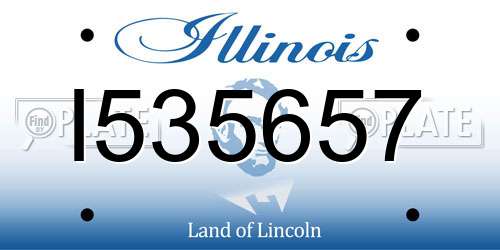 I535657 Illinois License Plate