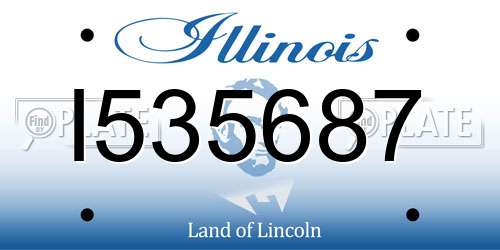 I535687 Illinois License Plate