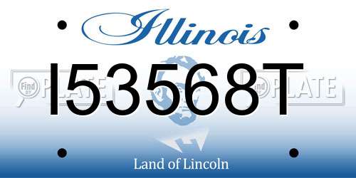 I53568T Illinois License Plate