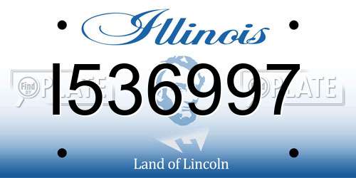 I536997 Illinois License Plate