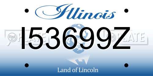 I53699Z Illinois License Plate