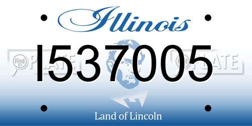 I537005 Illinois License Plate