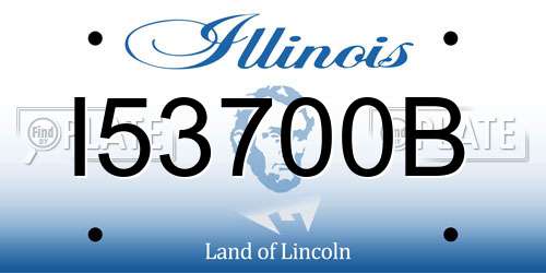 I53700B Illinois License Plate